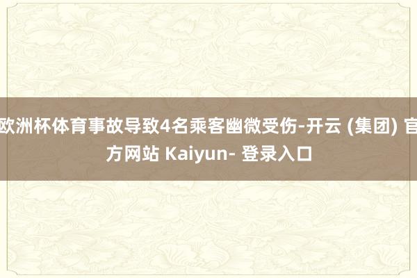 欧洲杯体育事故导致4名乘客幽微受伤-开云 (集团) 官方网站 Kaiyun- 登录入口