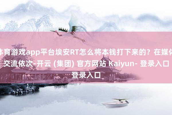 体育游戏app平台埃安RT怎么将本钱打下来的？在媒体交流依次-开云 (集团) 官方网站 Kaiyun- 登录入口