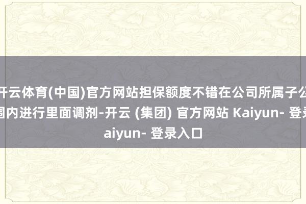 开云体育(中国)官方网站担保额度不错在公司所属子公司范围内进行里面调剂-开云 (集团) 官方网站 Kaiyun- 登录入口